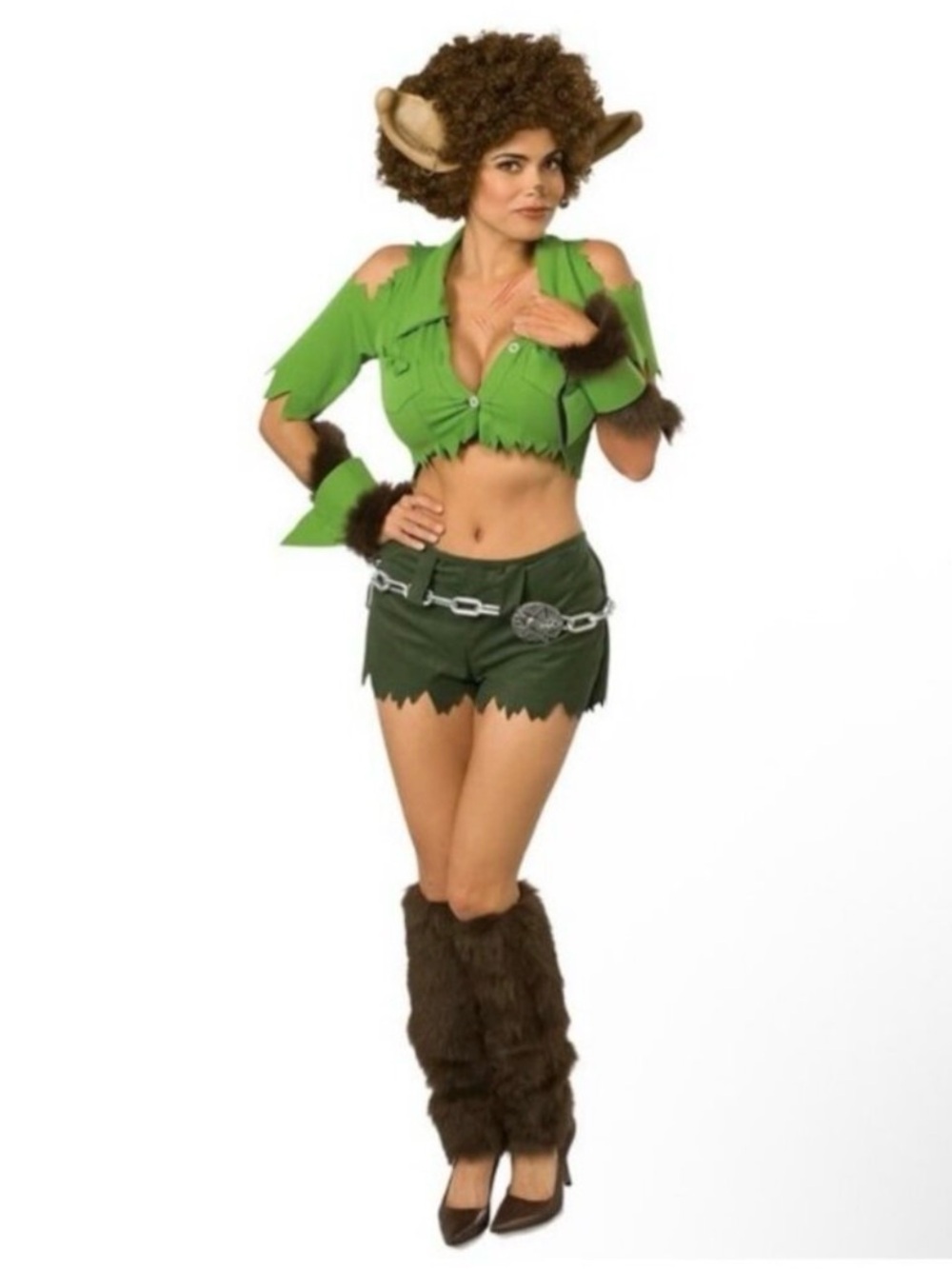 Secret Wishes Sexy Wolf Womans Cosplay Costume Green Wolf Set Size Small